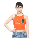 Miami Hurricanes ZooZatz U Logo 1st Down Crop Top - Orange