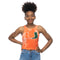 Miami Hurricanes ZooZatz Cloud-Dye U Logo First Down Crop Top - Orange