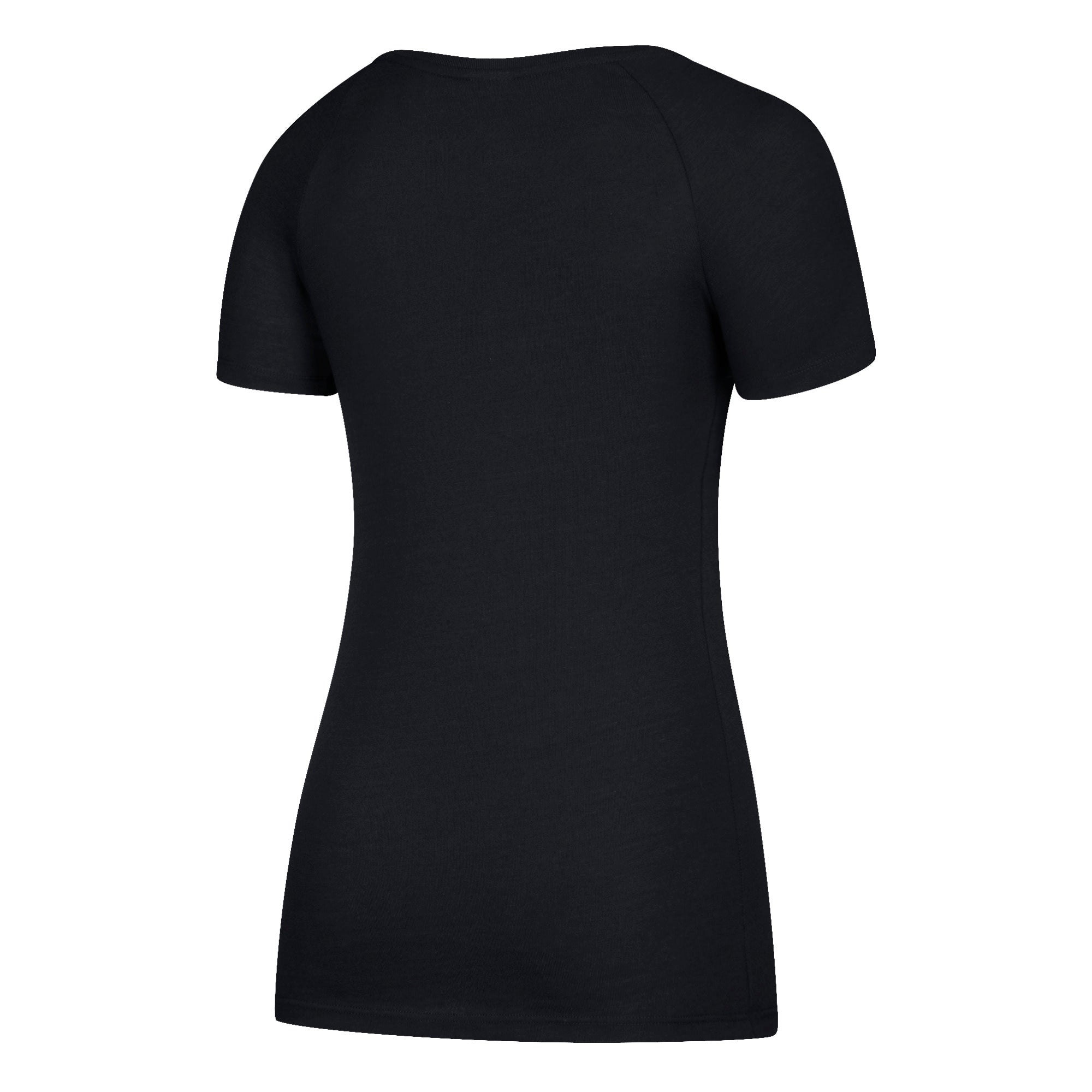Miami Hurricanes adidas Women's Subtle Shine Tri-Blend Cap Sleeve V-Neck T-Shirt - Black