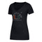 Miami Hurricanes adidas Women's Subtle Shine Tri-Blend Cap Sleeve V-Neck T-Shirt - Black