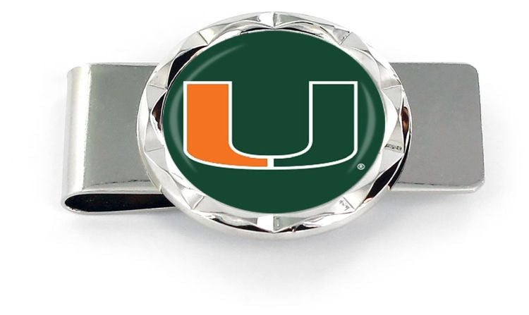 Miami Hurricanes Diamond Cut Money Clip