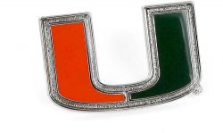 Miami Hurricanes U Logo Pin
