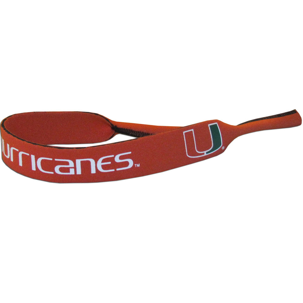 Miami Hurricanes Neoprene Sunglass Strap Croakies - CanesWear at Miami FanWear Accessories Siskiyou CanesWear at Miami FanWear
