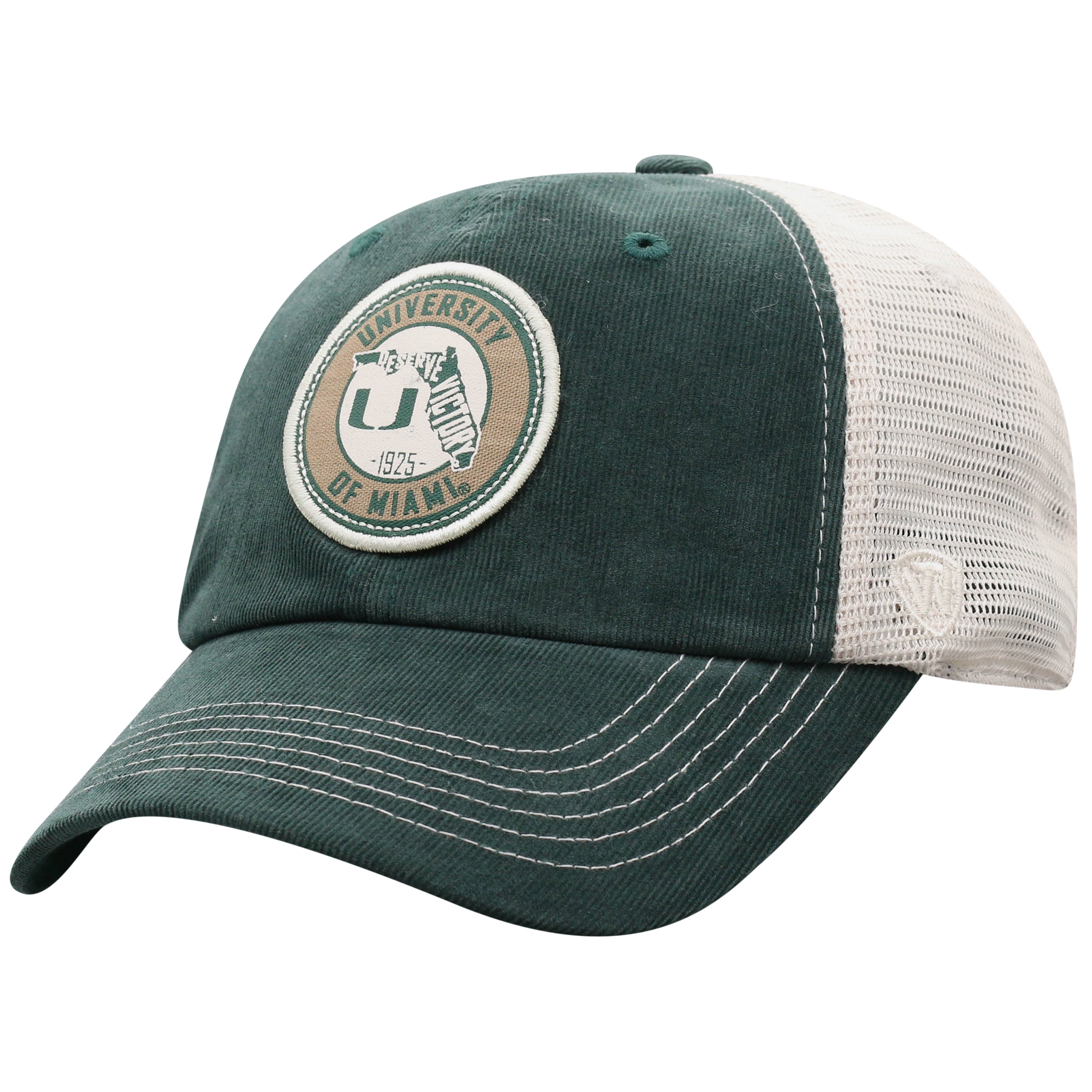 Miami Hurricanes Top of the World Control Adjustable Two-Tone Hat
