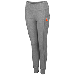 Miami Hurricanes WOMEN'S TYPE A LEGGINGS - Heather Grey