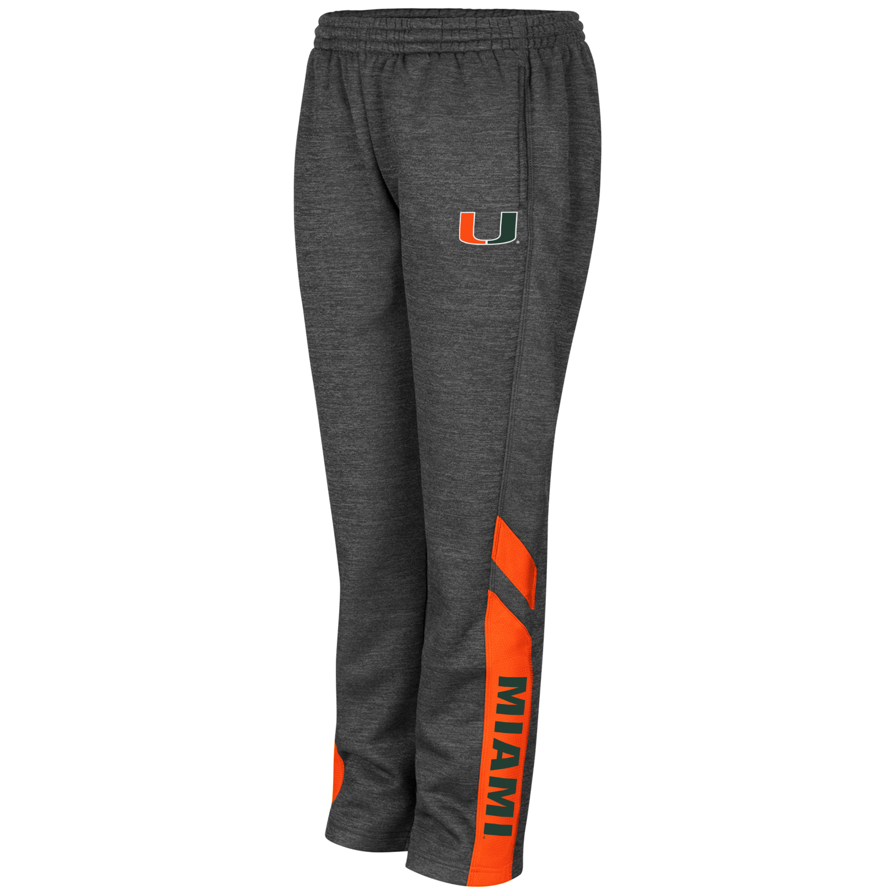 Miami Hurricanes Colosseum Youth Traps Heathered  PolyFleece Pants - Charcoal