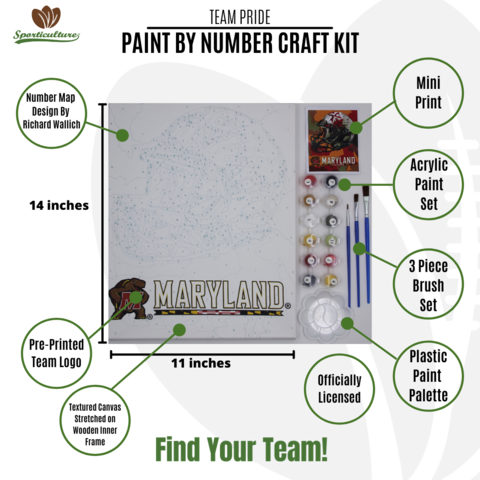 Miami Hurricanes Paint By Number Craft Kit