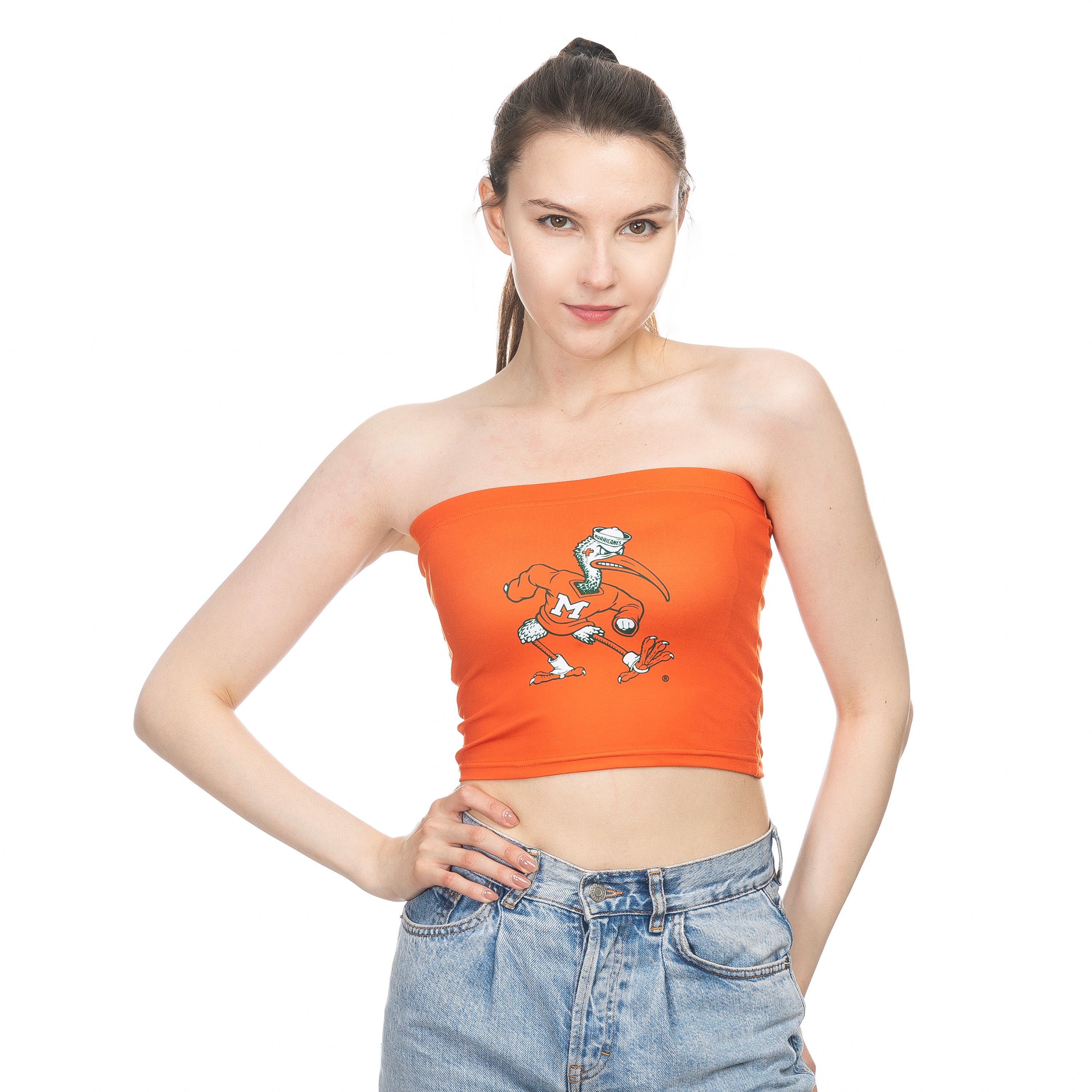 Miami Hurricanes ZooZatz Sebastian Tube Top - Orange