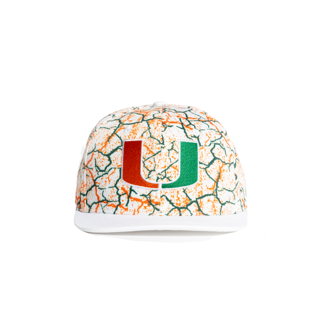 Miami Hurricanes Dyme Lyfe Storm Snapback Hat - White