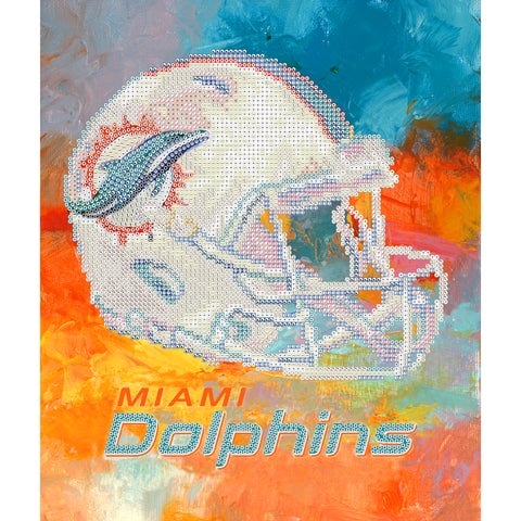 Miami Dolphins Team Pride Diamond Painting Craft Kit