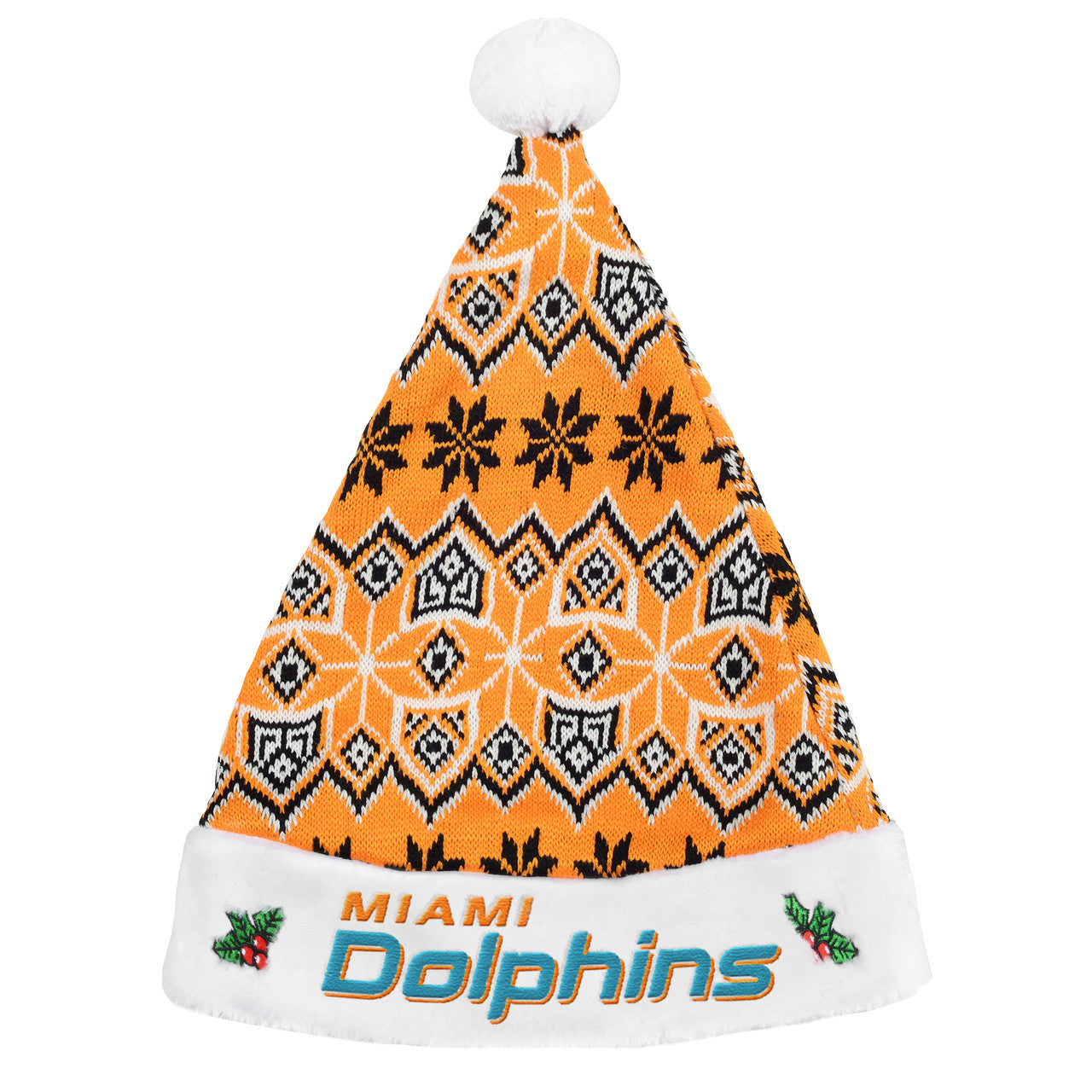 Miami Dolphins Ugly Sweater Plush Santa Hat