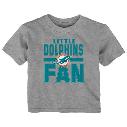 Miami Dolphins Baby Toddler Lil Fan T-Shirt - Heather Grey