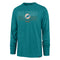 Miami Dolphins '47 Brand Neptune Split Squad Super Rival L/S T-Shirt - Aqua
