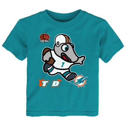 Miami Dolphins Toddler Mascot TD Sizzle T-Shirt - Aqua