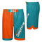 Miami Dolphins Youth Swim Trunks Bathing Suit  - Aqua/ Orange