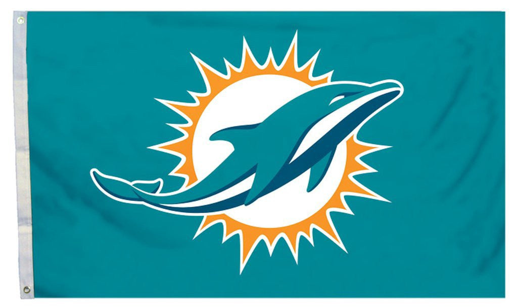 Miami Dolphins 3' x 5' Banner Flag - CanesWear at Miami FanWear Flags Fremont Die CanesWear at Miami FanWear