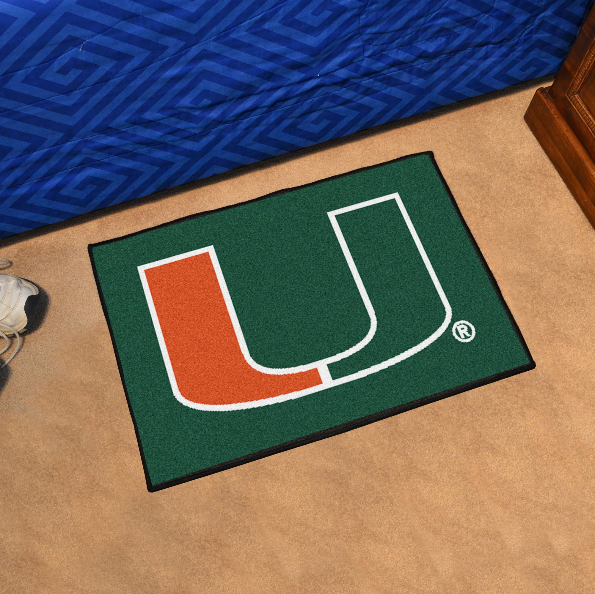 Miami Hurricanes U Starter Mat 19"x30"
