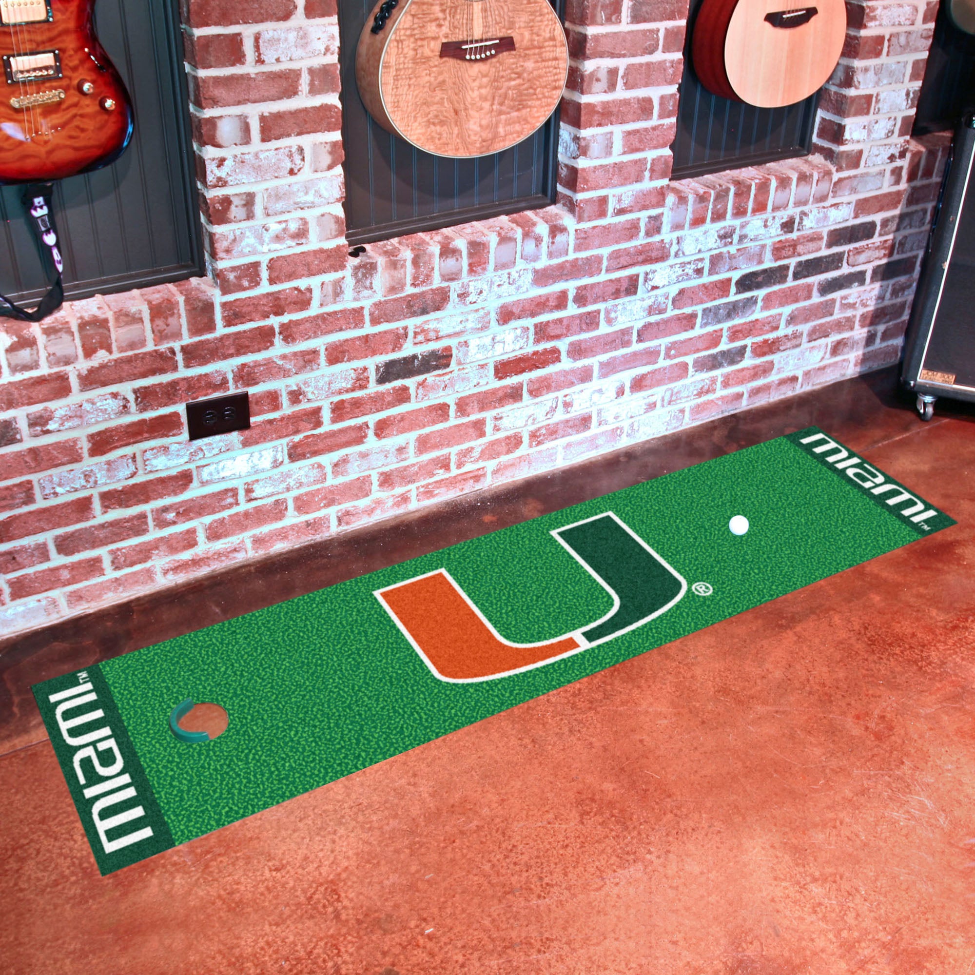 Miami Hurricanes Putting Green Mat 18"x72"