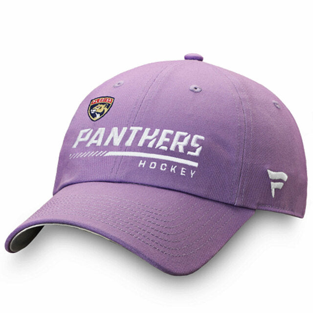 Florida Panthers Hockey Fights Cancer Authentic Adjustable Hat - Lavender