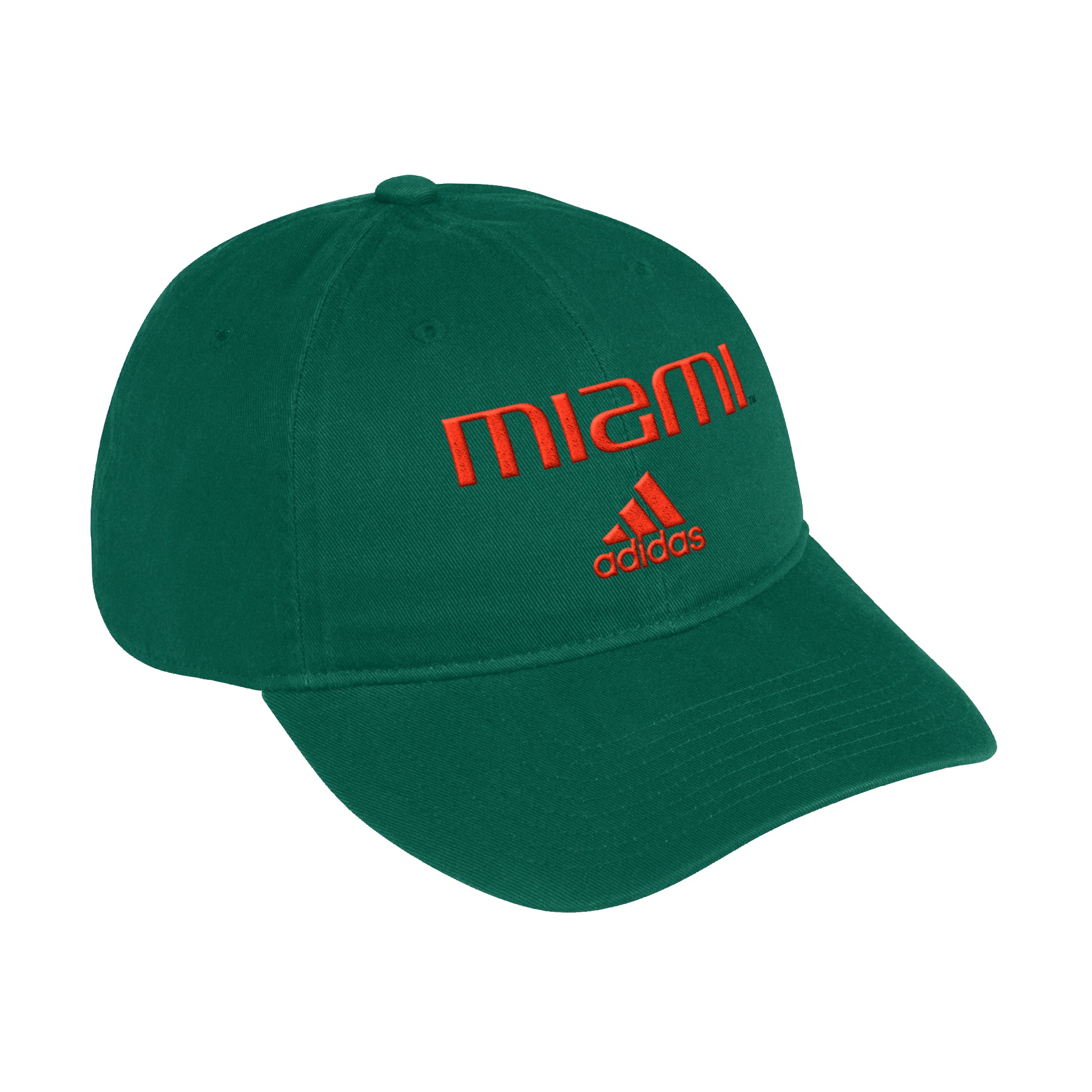 Miami Hurricanes adidas BOS Cotton Slouch Hat- Green