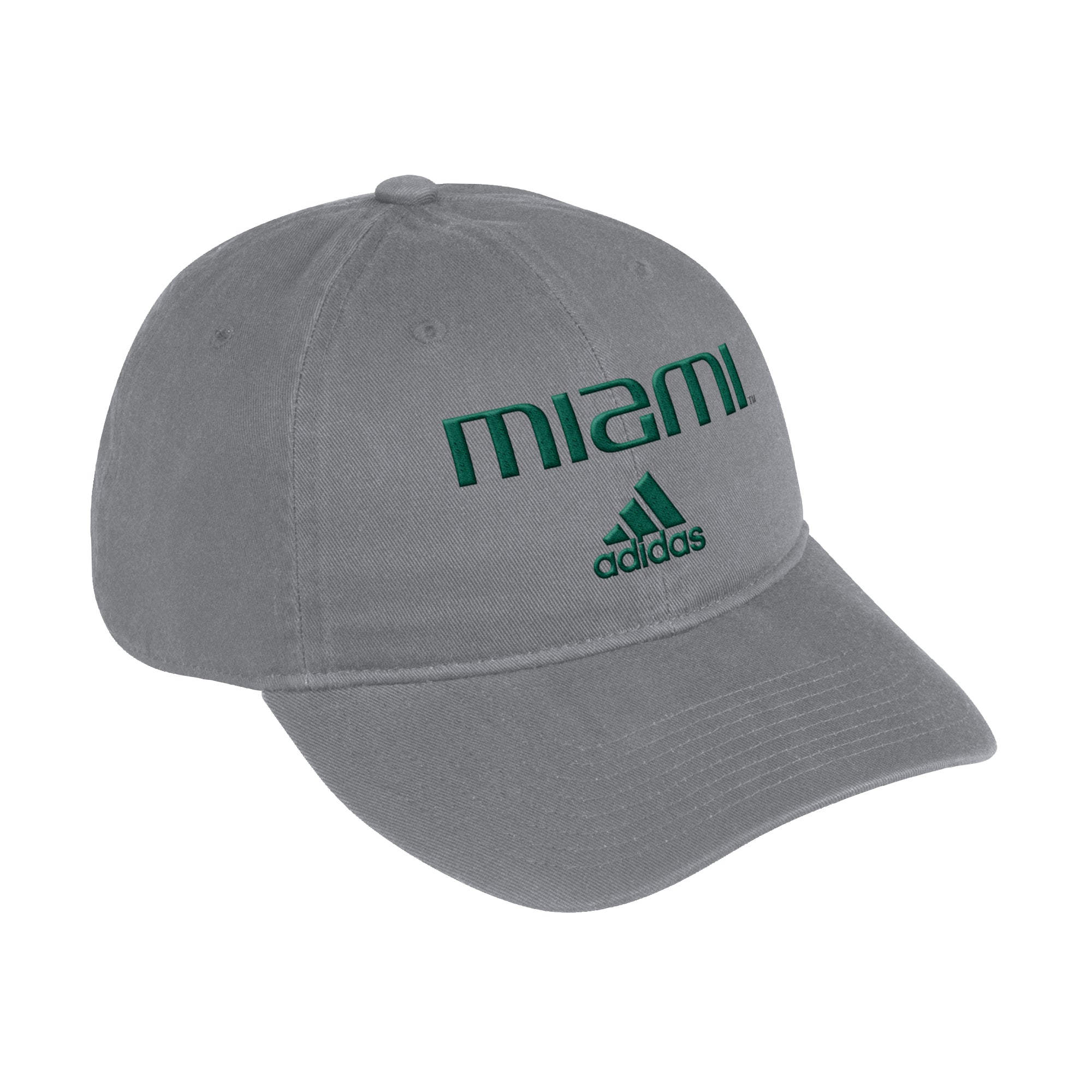 Miami Hurricanes adidas BOS Cotton Slouch - Grey