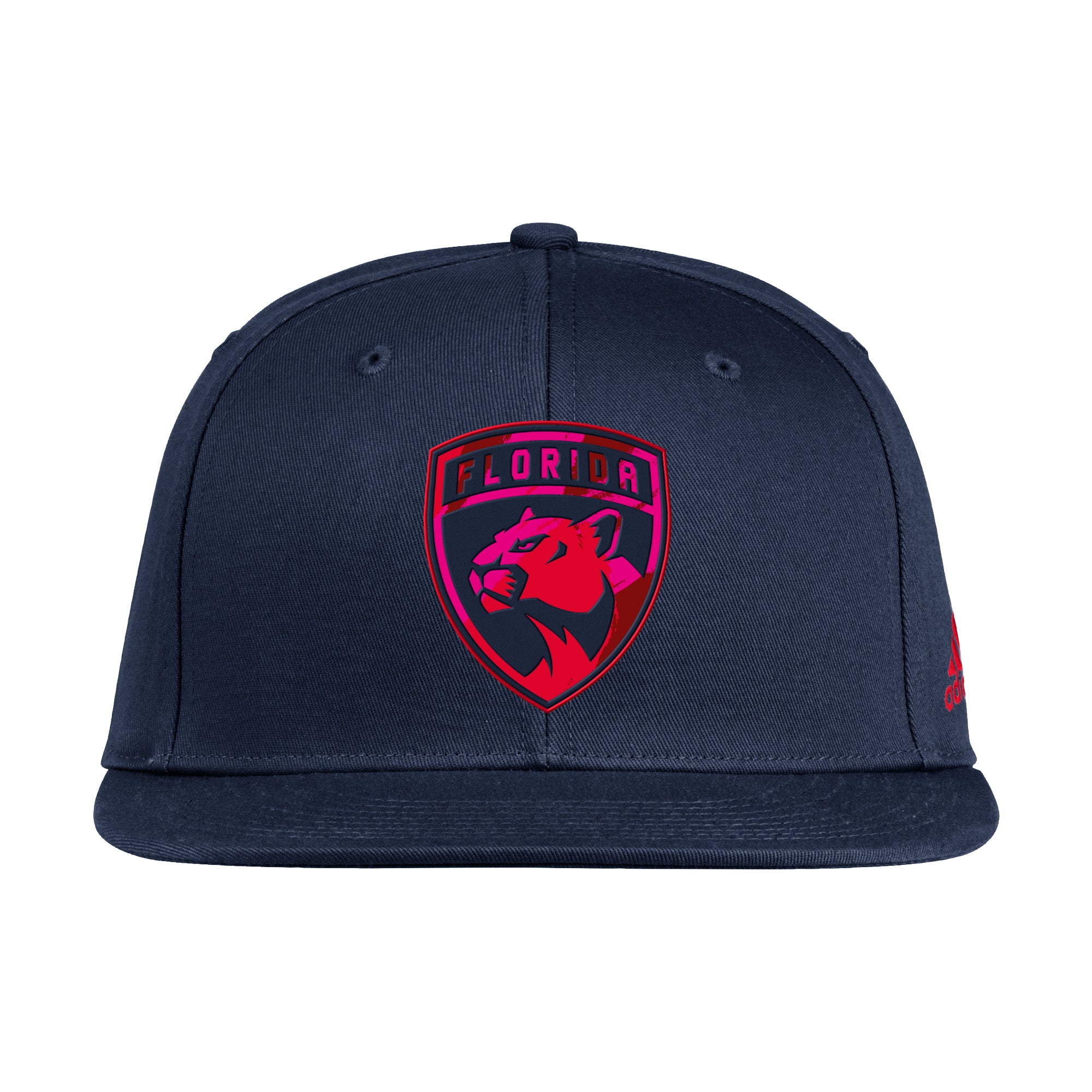 Florida Panthers 2021 Adidas Reverse Retro Flat Brim Snap Back - Navy