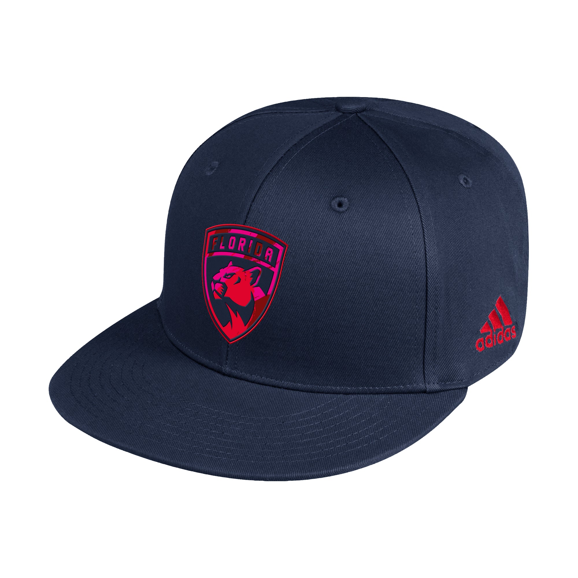 Florida Panthers adidas NHL Flat Brim Snap Back - Navy