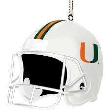 Miami Hurricanes Resin Helmet Ornament