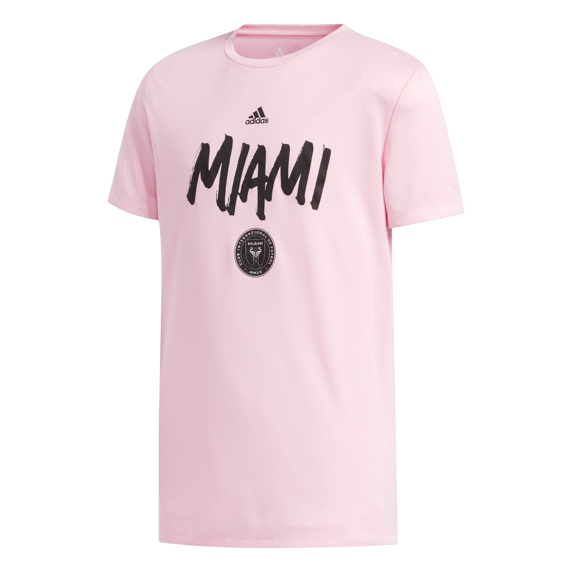 Inter Miami CF Youth SS Wordmark Goals Soccer T-Shirt - Pink