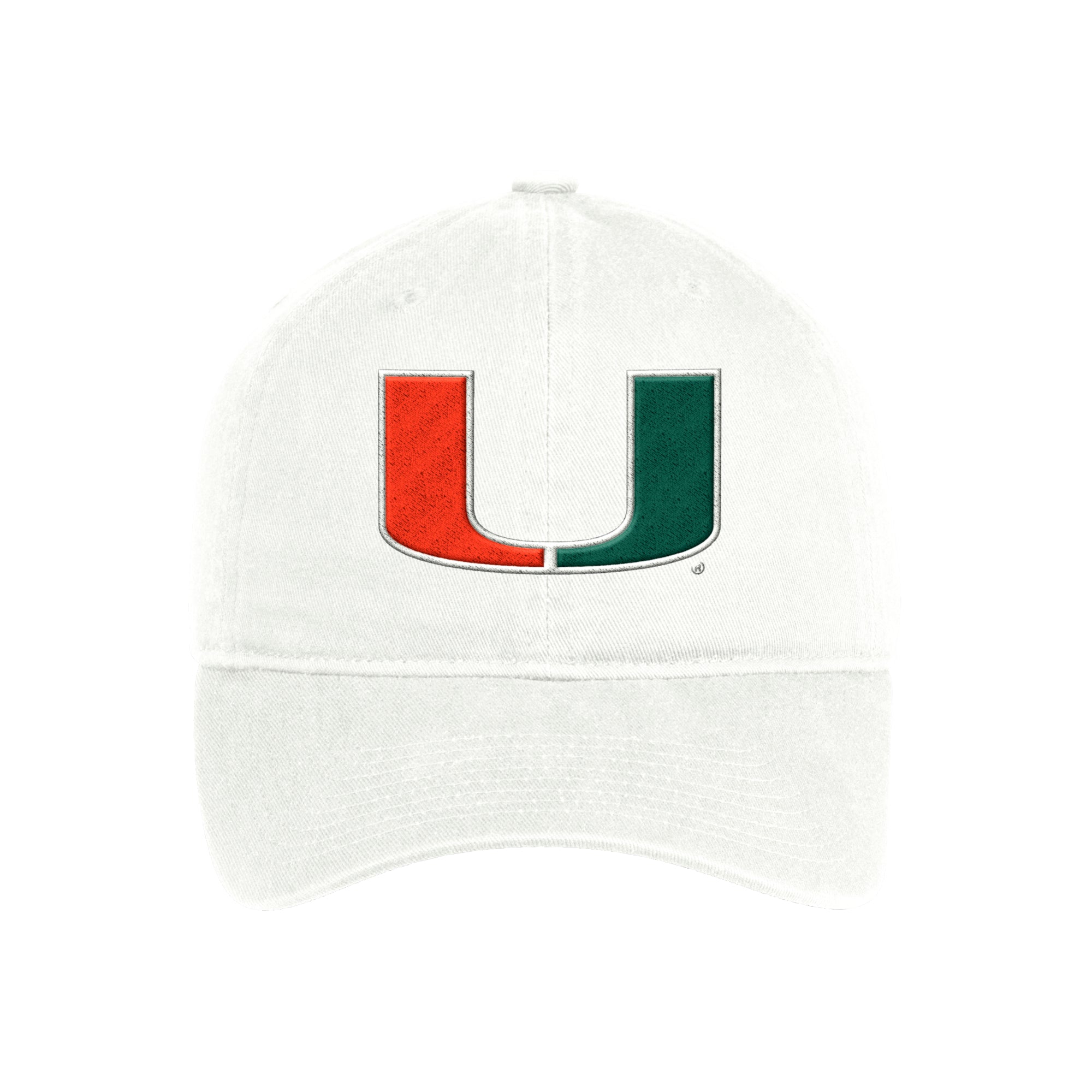 Miami Hurricanes adidas Cotton Slogan Adjustable Hat- White