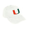 Miami Hurricanes adidas Cotton Slogan Adjustable Hat- White