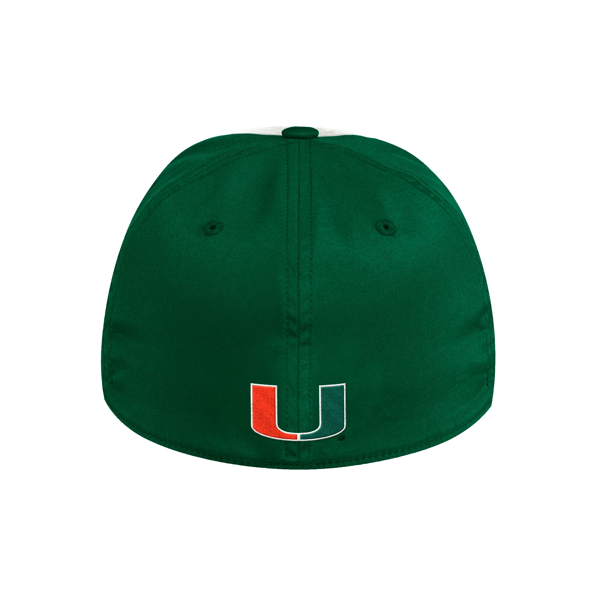 Miami Hurricanes adidas Coaches Slouch Stretch Flex Hat - White/Green