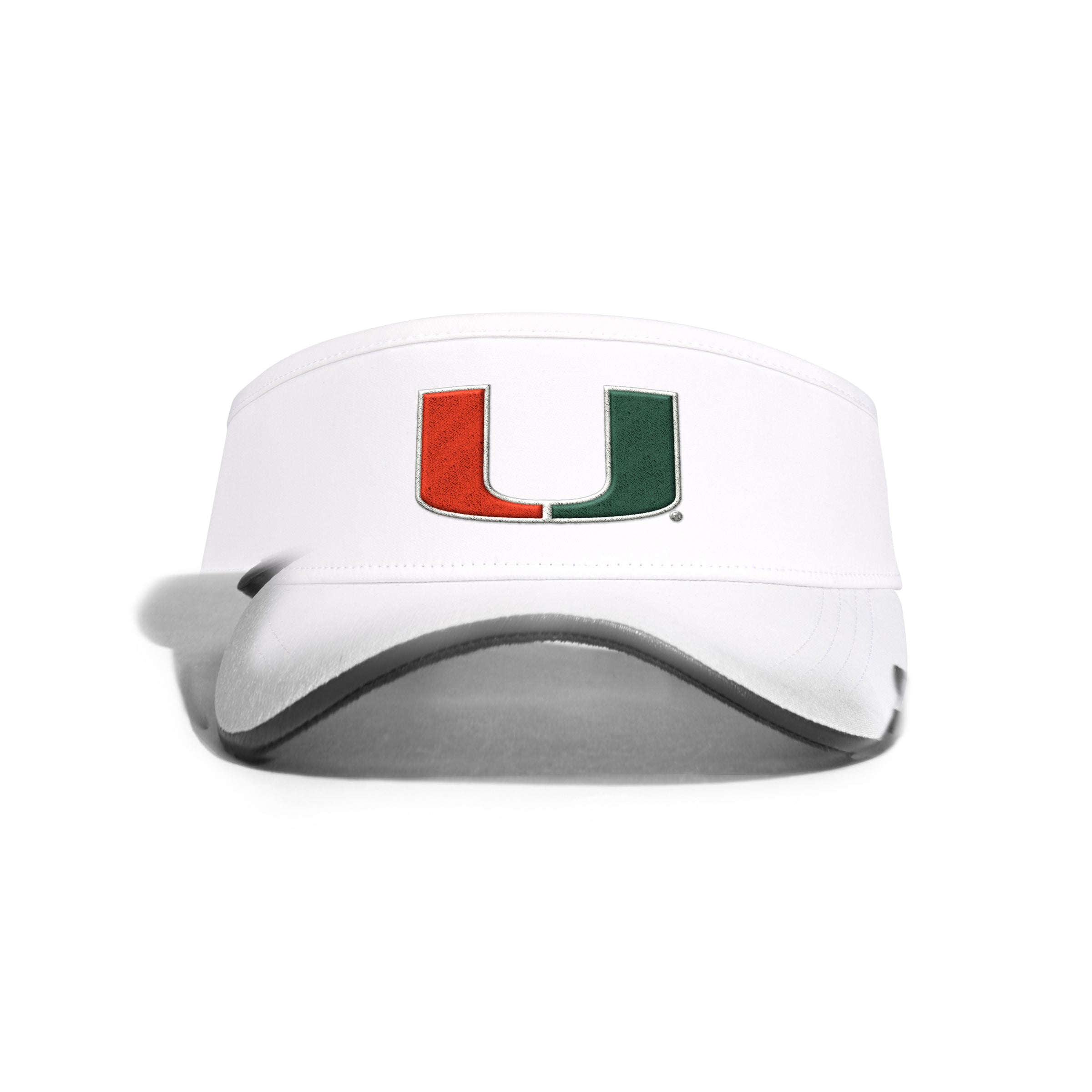 Miami Hurricanes adidas Sideline Coaches AEROREADY High Visor - White