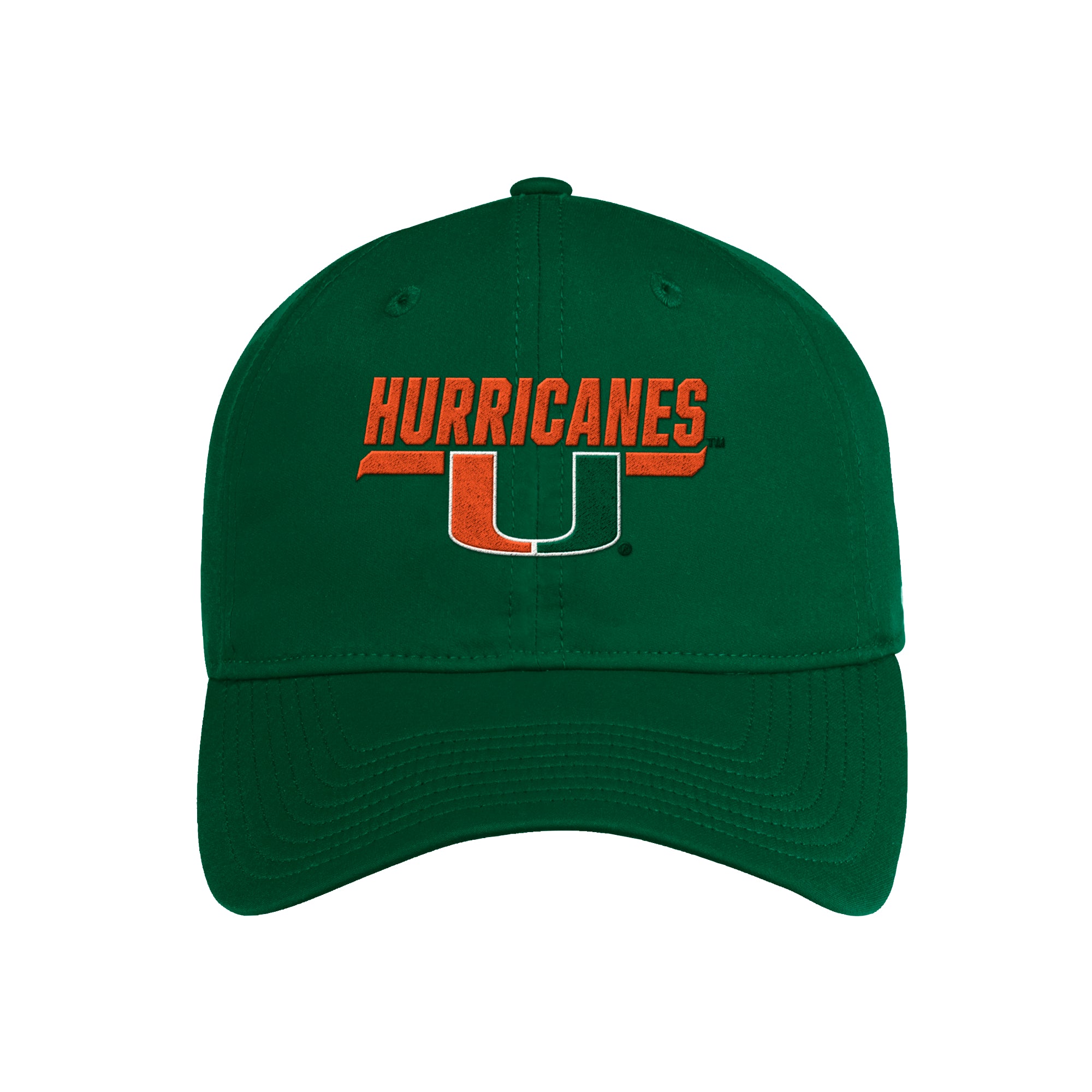 Miami Hurricanes adidas Locker Room Slouch Adjustable - Green