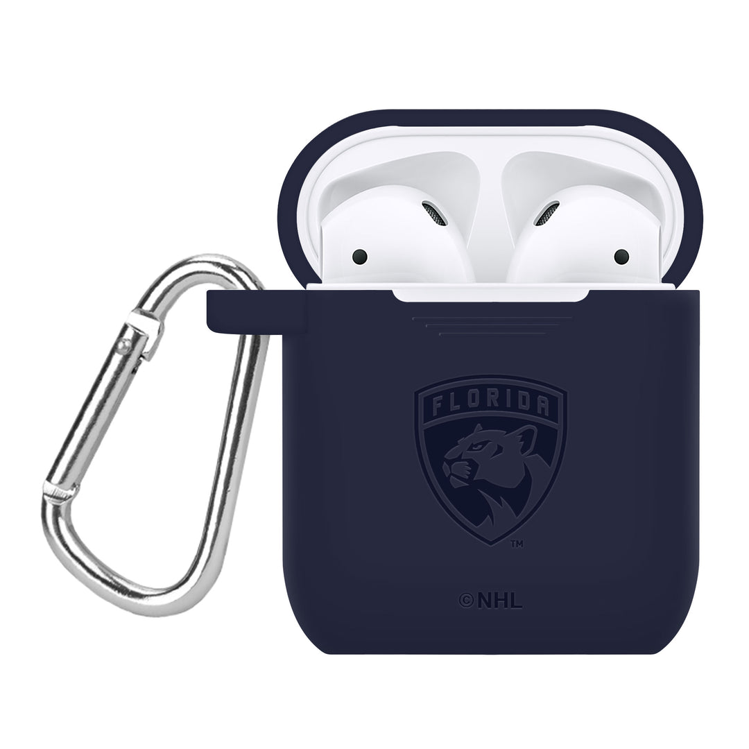 Florida Panthers Debossed AirPod Case Cover - Navy Blue