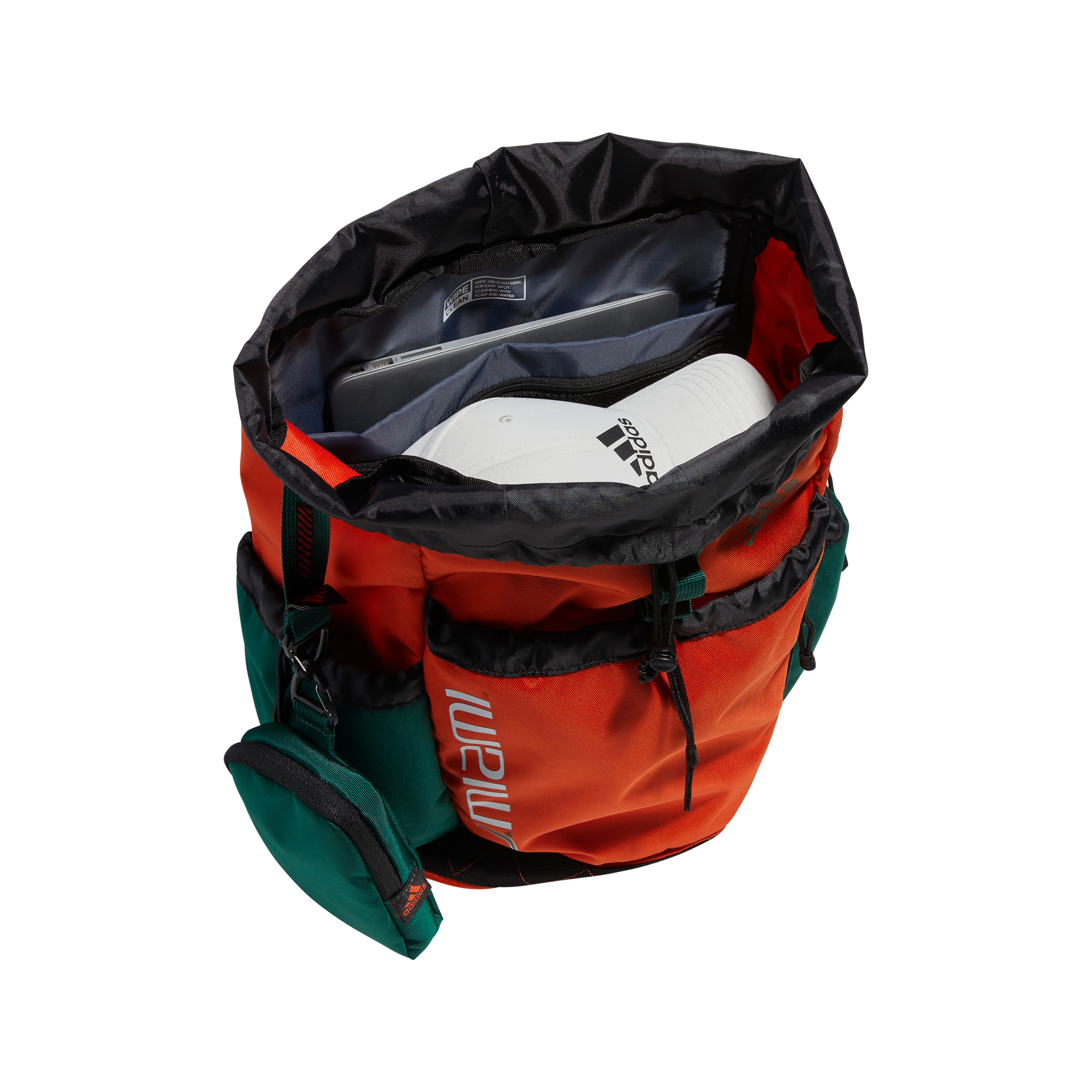 Miami Hurricanes adidas Utility Premium Backpack - Orange