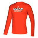 Miami Hurricanes adidas Locker Chromed Up Creator L/S T-Shirt - Orange