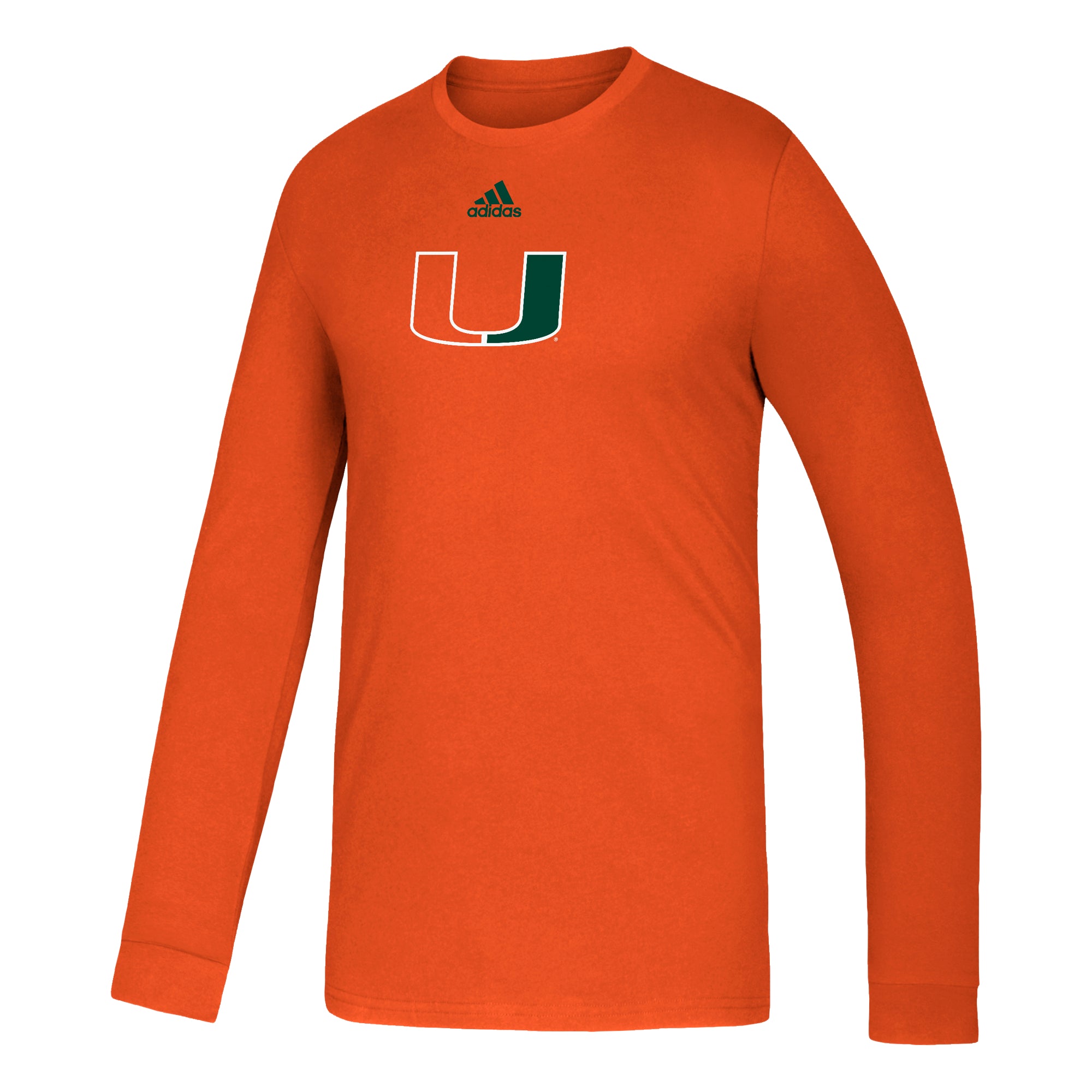 Miami Hurricanes adidas Youth Locker Side by Side Amplifier L/S T-Shirt - Orange