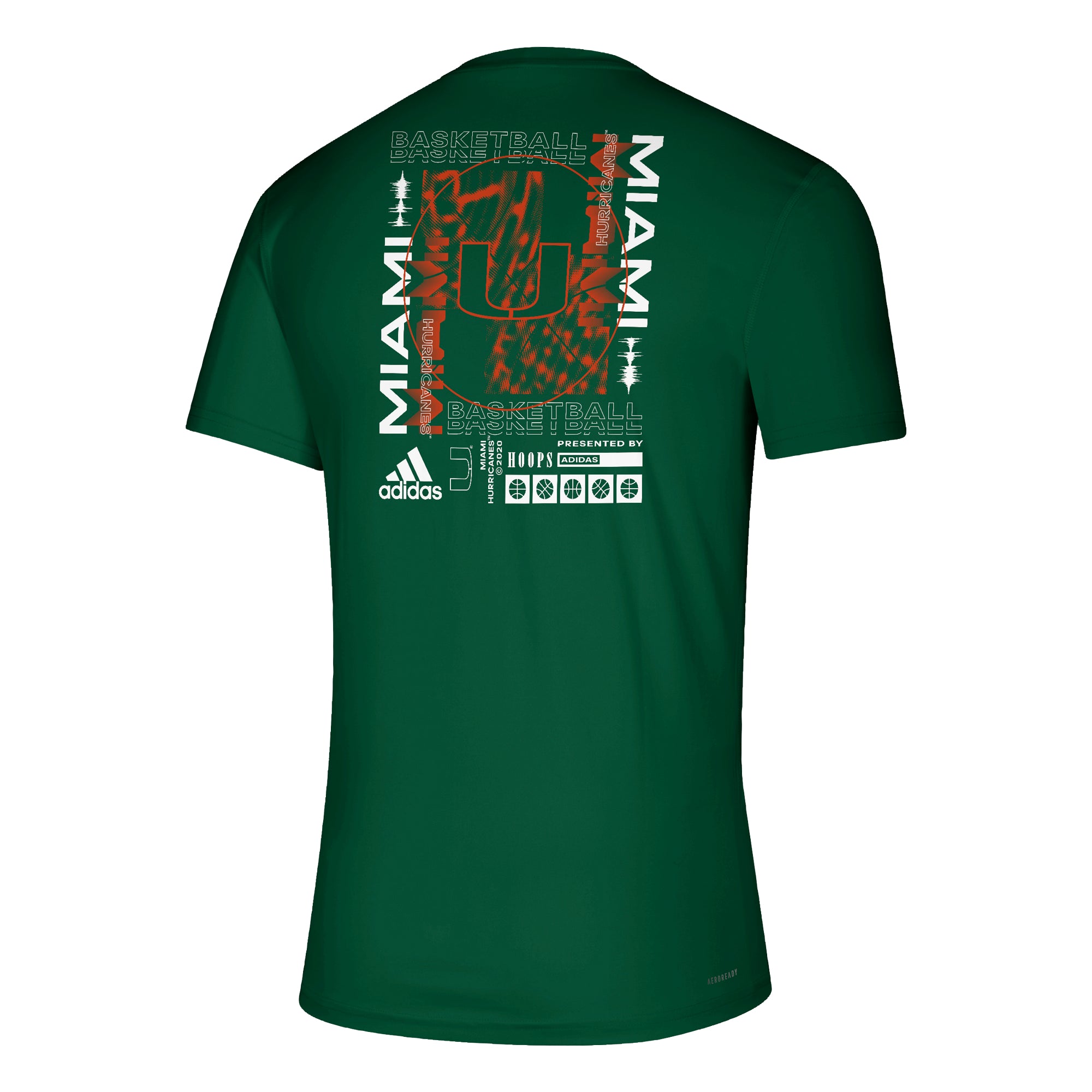 Miami Hurricanes adidas 2020 Hoops Creator S/S T-Shirt - Green