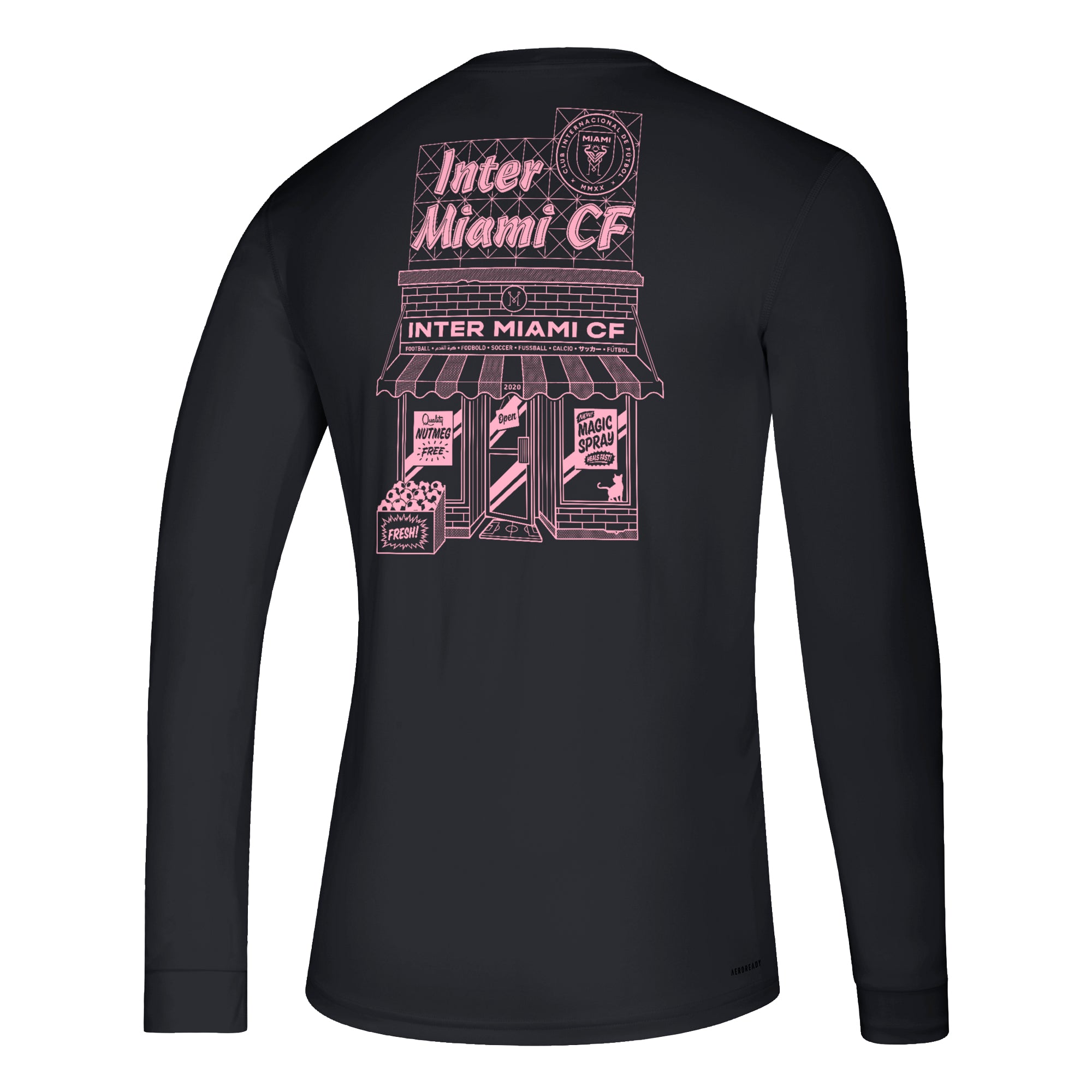 Inter Miami CF 2021 adidas Creator L/S Men's Store Front T-Shirt - Black