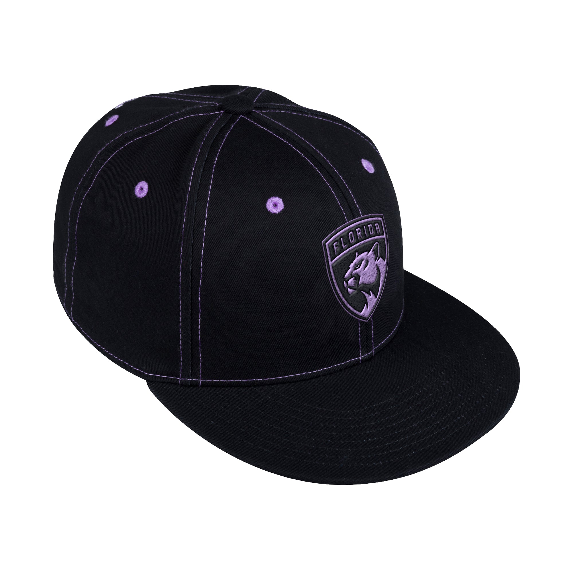Florida Panthers adidas Hockey Fights Cancer Flat Brim Snapback - Black