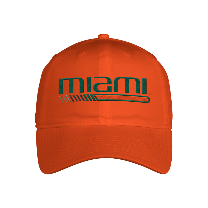 Miami Hurricanes adidas Coaches Slogan Agjustable Hat - Orange
