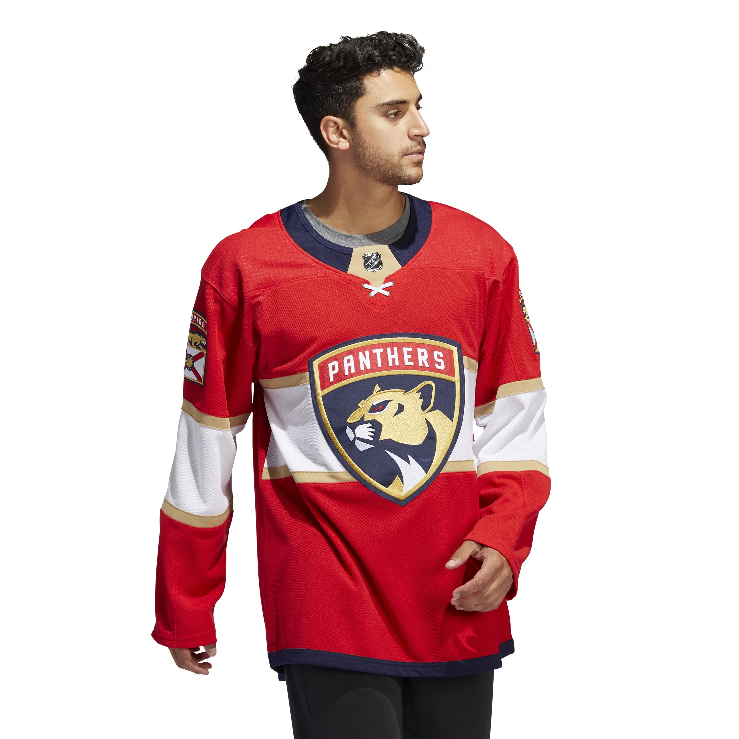 Men's Adidas Red Florida Panthers Authentic Custom Jersey