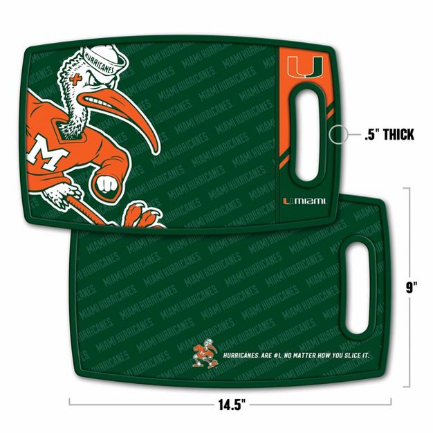 Miami Hurricanes Sebastian Series Cutting Board - Green