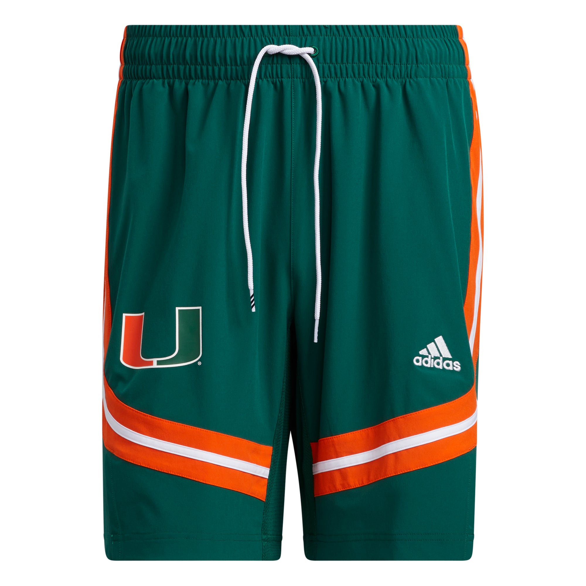 Miami Hurricanes adidas Basketball Shorts - Green