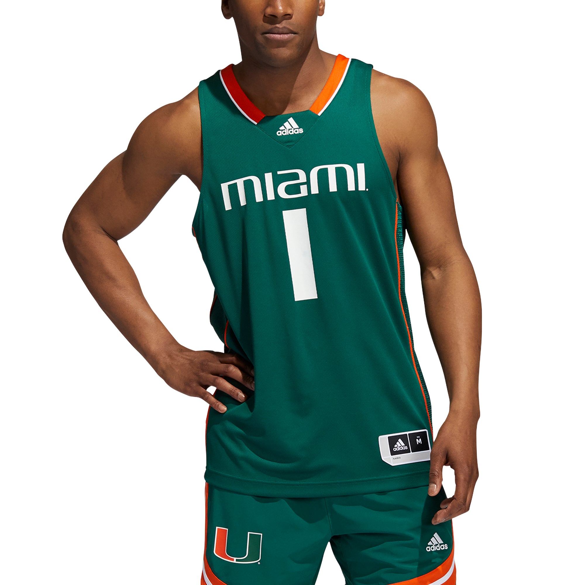 Miami Hurricanes adidas Swingman Basketball Jersey - Green