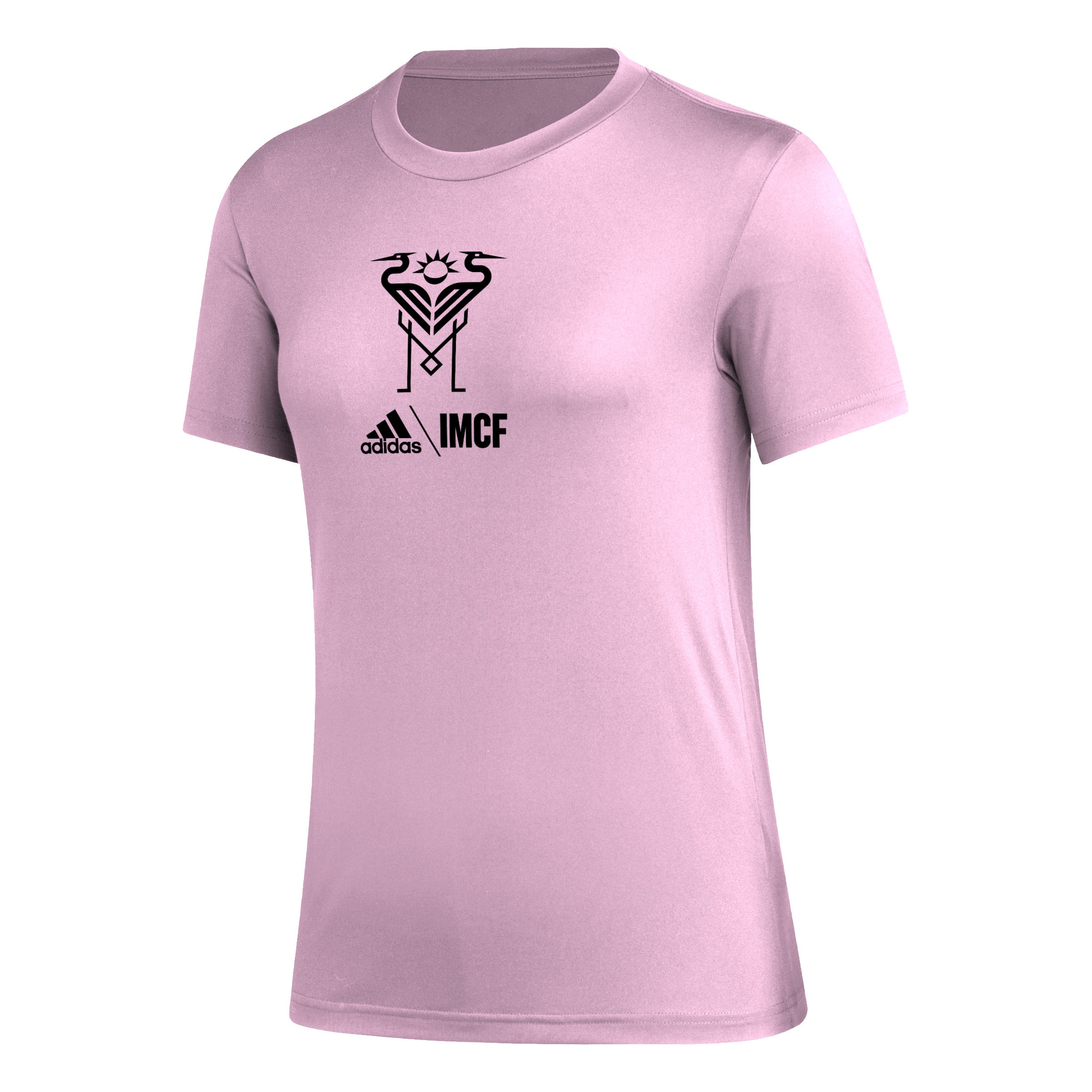 Inter Miami CF adidas Women's Club Icon Pregame T-Shirt - Pink