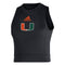 Miami Hurricanes adidas AeroReady U Sleeveless Crop Top - Black