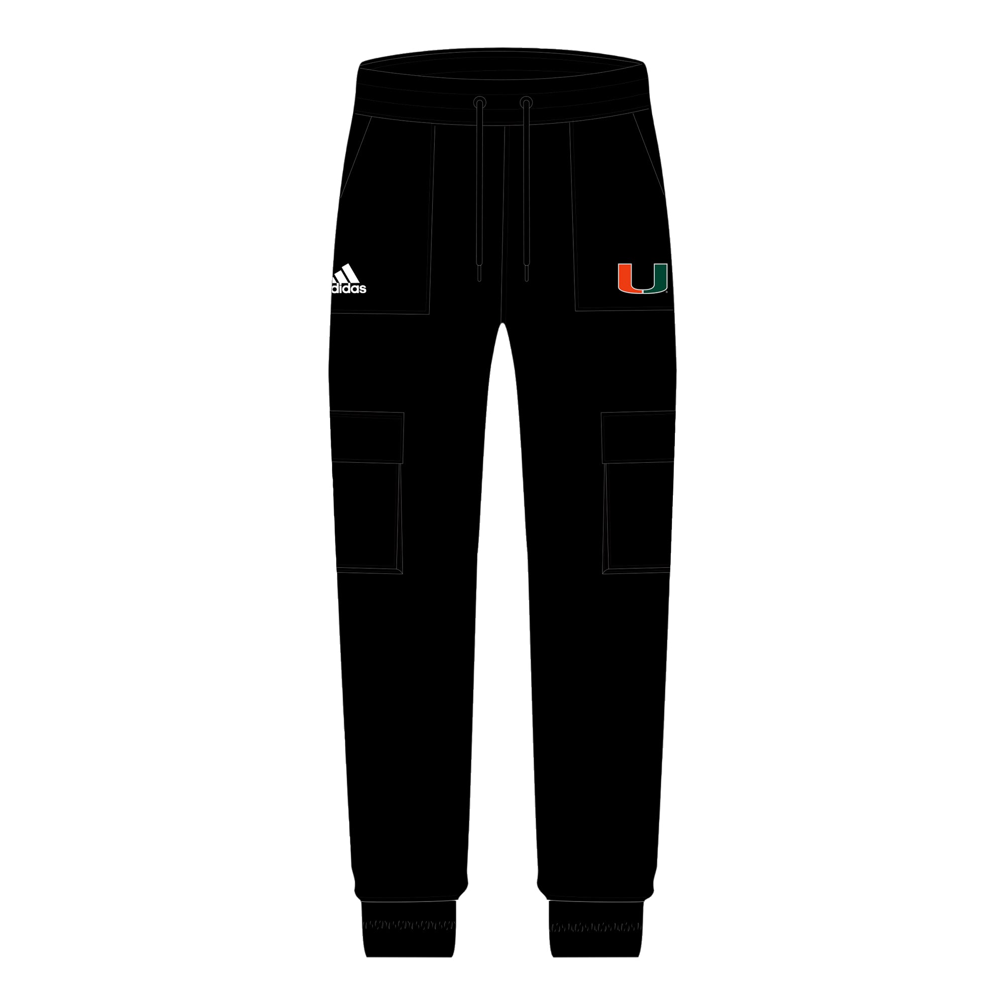 Miami Hurricanes adidas Playoff Warmup Pants - Black