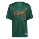 Miami Hurricanes adidas Baseball Jersey - Green